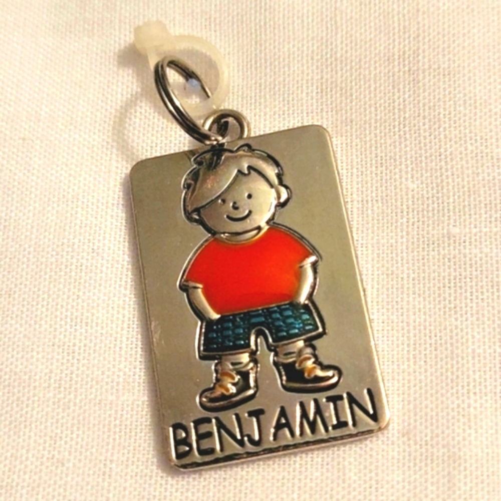 NEW Silver Boy 'Benjamin' Name Charm or Pendant
